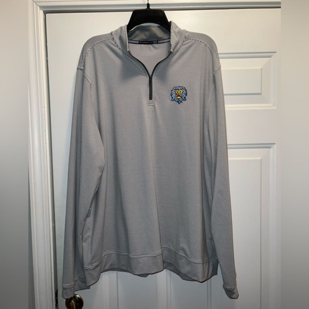 Southern‎ Tide Cruiser Heather Micro-Stripe Performance Quarter Zip Pullover XXL